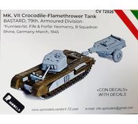 AP Models Mk. VII Crocodile Flamethrower Tank CV 72026 scala 1/72 Conversion
