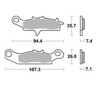 AP Racing Coppia Pastiglie Freno Off-Road Sinterizzate