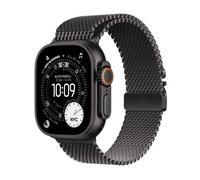 Apple Watch Ultra 3 GPS + Cellular, Cassa 49 mm in titanio nero con Loop in maglia milanese in titanio nero - Large