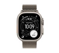 Apple Watch Ultra 3 GPS + Cellular, Cassa 49 mm in titanio naturale con Loop in maglia milanese in titanio naturale - Medium