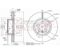 AP XENERGY disco freno X602737 ventilato diametro 328 spessore 28 mm 5 fori