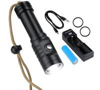 Ap01 Torcia elettrica subacquea, 1050Lm impermeabile ha condotto la luce, Ipx8 torcia subacquea con indicatore di alimentazione per immersioni, escursioni e campeggio