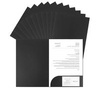 APACALI 20 cartelline per presentazioni, formato A4, in carta kraft, formato A4, con scomparto per biglietti da visita, formato A4, per documenti, rapporti, colore nero