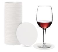 APACALI 200 sottobicchieri da birra bianchi, rotondi, 10 cm, colore naturale, in cartone levigato, per dipingere e fai da te