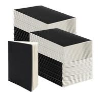 APACALI Confezione multipla di 50 quaderni A5, 60 pagine/30 fogli in carta kraft, formato A5, quaderni vuoti in tinta unita, per diario, promemoria, forniture per ufficio, nero