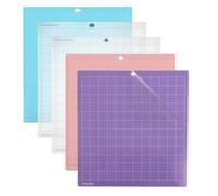 APACALI Set di 5 tappetini da taglio per Silhouette Cameo Plotter 4/3/2/1, 12 x 12 cm, impugnatura standard, Lightgrip, Stronggrip FrabricGrip adesivo adesivo per Silhouette Cameo Viny Craft