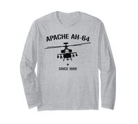 Apache AH-64 - Maglietta Vintage con Elicottero Maglia a Manica