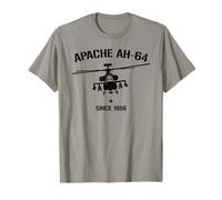 Apache AH-64 - Maglietta vintage con elicottero Maglietta