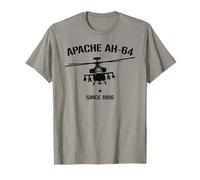 Apache AH-64 - Maglietta vintage con elicottero militare Maglietta