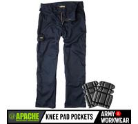 Apache Industria pro Work Uomo Pantaloni Stile Militare Tasche Senza Ginocchiere