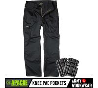 Apache Industria pro Work Uomo Pantaloni Stile Militare Tasche Senza Ginocchiere