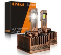 APAKA D3S LED Lampadine LED per Auto, Canbus Prova di Errore, 100W 18000LM 6500K 400% Brillante, Sostituisci Lampade allo xeno HID OEM, Con Effetto di Raffreddamento Tramite Ventola, 2PCS