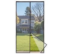 Apalus Prime Zanzariera con Magneti per Porte, 120x210 CM - Rete Fine, Tenda Totalmente Magnetica, si Chiude da Sola - Non Accorciabile (Prime Nero)
