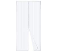 Apalus Zanzariera con Magneti per Porte, 120x250CM - Rete Fine, Tenda Totalmente Magnetica, si Chiude da Sola - Non Accorciabile (Bianco)