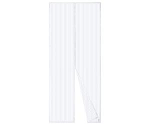 Apalus Zanzariera con Magneti per Porte, 70x210 CM - Rete Fine, Tenda Totalmente Magnetica, si Chiude da Sola - Non Accorciabile (Bianco)