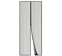 Apalus Zanzariera con Magneti per Porte, 90x220CM - Rete Fine, Tenda Totalmente Magnetica, Si Chiude da Sola - Non Accorciabile (Nero)