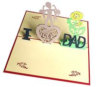 Apanphy® Festa del papà carta, 3D Pop Up biglietto d'auguri per papà, il miglior regalo per papà Compleanno e festa del papà
