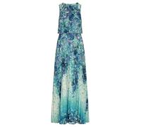 APART Fashion Bedrucktes Abendkleid Vestito, Turchese Multicolore, 42 Donna