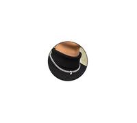 APaztip Collana con iniziali dalla A alla Z per gli uomini a maglie cubane gioielli regalo lettera ciondolo da donna in acciaio inox lucido oro/argento 6,5 mm 40,6 + 5,1 cm, Initial J, Acciaio