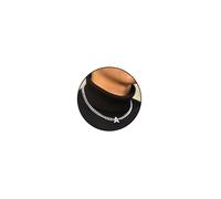 APaztip Collana con iniziali dalla A alla Z per gli uomini a maglie cubane gioielli regalo lettera ciondolo da donna in acciaio inox lucido oro/argento 6,5 mm 40,6 + 5,1 cm, Initial U, Acciaio