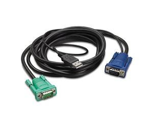 APC AP5821 Cavo per Tastiera, Video e Mouse (KVM) - Switch KVM (1,8 m, 70 g, Nero, USB-A, HD-15, Maschio/Maschio)