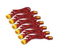 APC Kit Cavo di Alimentazione (6 EA) Chiusura C13 A C14 1,8 M Rosso