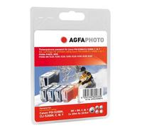 APCCLI526SETD AgfaPhoto Ink BK/B/C/M/Y PGI-525PGBK, 4529B001, CLI-526BK, 4540B00
