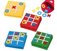 Apdvenk 12 pezzi Tic Tac Toe gioco per bambini, giocattolo colorato Tic Tac, mini gioco da tavolo in feltro, mini gioco da tavolo per compleanno, festa dei bambini, casa, scuola, feste