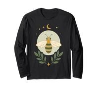 Ape Boho Luna Botanica Natura Celeste Minimalista Maglia a Manica