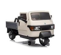 Ape Car Piaggio Elettrica per Bambini Beige con Ruote EVA e Telecomando
