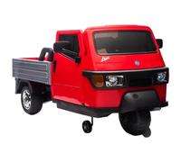 Ape Car Piaggio Elettrica per Bambini Rosso con Ruote EVA e Telecomando