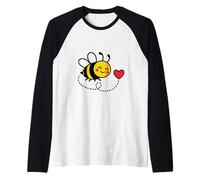 Ape Carina con Percorso di Volo del Cuore Maglia con Maniche Raglan