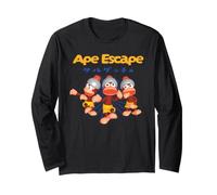 Ape Escape Retro Pipo Monkey Trio Y2K Video Game Maglia a Manica