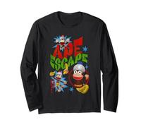 Ape Escape Vintage Red And Green Logo Collage Video Game Maglia a Manica