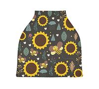Ape Girasole Cartone Animato Auto per Bambini Passeggino Tettoia Copri Seggiolino Copertura Infermieristica per L'Allattamento Al Seno All-In-1 Morbido Traspirante Elastica Tettuccio