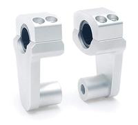 APE Racing Alzacristalli per moto in alluminio billet, morsetti universali da 5,1 cm con attacco da 3,8 cm, argento