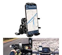 APEBAZY Supporto per telefono moto specchietto retrovisore universale moto in lega di alluminio, 360 rotazione GPS per smartphone 4-6.8 "