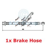 Apec Freno Caliper Disco Da 455Mm Tubo Flessibile In Gomma HOS3516