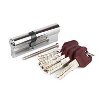 APECS Cilindro di Sicurezza per Serratura di Sicurezza per Porta di Appartamento Doppio Cilindro 70 (30/40) mm con 5 Chiavi Modello CodeDeco ZM-70(30/40) Cromo