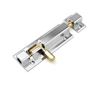 APECS DB-05-100-CR - Chiavistello scorrevole in alluminio, per porte e cancelli, robusto, colore cromato, per porte interne ed esterne, 100 mm