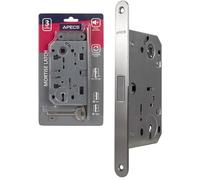 APECS Serratura a mortasa magnetica moderna e silenziosa con piastra di battuta per porte interne in modelli per casa e ufficio APECS 5300-MC-BB (serratura a chiave)