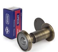 APECS, spioncino con protezione dalla vista per porta 35-60mm foro - Ø16mm colore bronzo antico copertura spioncino modello 6016/35-60-AB