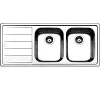 Apell LINEAR LN1162ILBC - Lavello incasso 2 vasche con gocciolatoio a sinistra