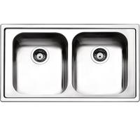 Apell Lavello Cucina Incasso 2 Vasche 86 cm Acciaio Linear LN862IBC