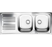 Apell Lavello Cucina 2 Vasche Incasso con Gocciolatoio Sx Larghezza 116 cm materiale Acciaio Inox finitura Prelucida - Serie Atmosfera TM1162ILPC