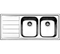 APELL LINEAR LN1162FLBC LAVELLO 2 VASCHE GOCCIOLATOIO SX SPAZZOLATO INCASSO FLAT