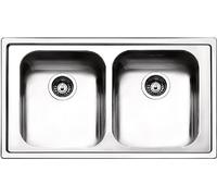 APELL LINEAR LN862FBC LAVELLO 2 VASCHE 86 X 50 CM SPAZZOLATO INCASSO FLAT