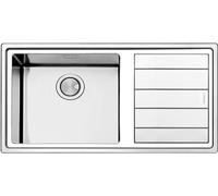Apell Lavello Cucina 1 Vasca Incasso con Gocciolatoio Dx Larghezza 100 cm materiale Acciaio Inox finitura Spazzolata - LNP1001IRBC Serie Linear Plus