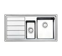 APELL LNP1002ILBC LAVELLO 2 VASCHE GOCCIOLATOIO SX SPAZZOLATO SEMIFILO 100X50 CM