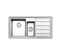 APELL LNP1002IRBC LAVELLO 2 VASCHE GOCCIOLATOIO DX SPAZZOLATO SEMIFILO 1000X50CM